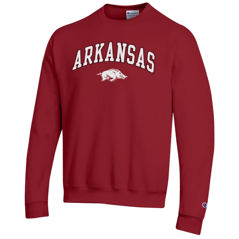  Arkansas Razorbacks Champion Arch Over Logo Pullover Sweatshirt - Cardinal